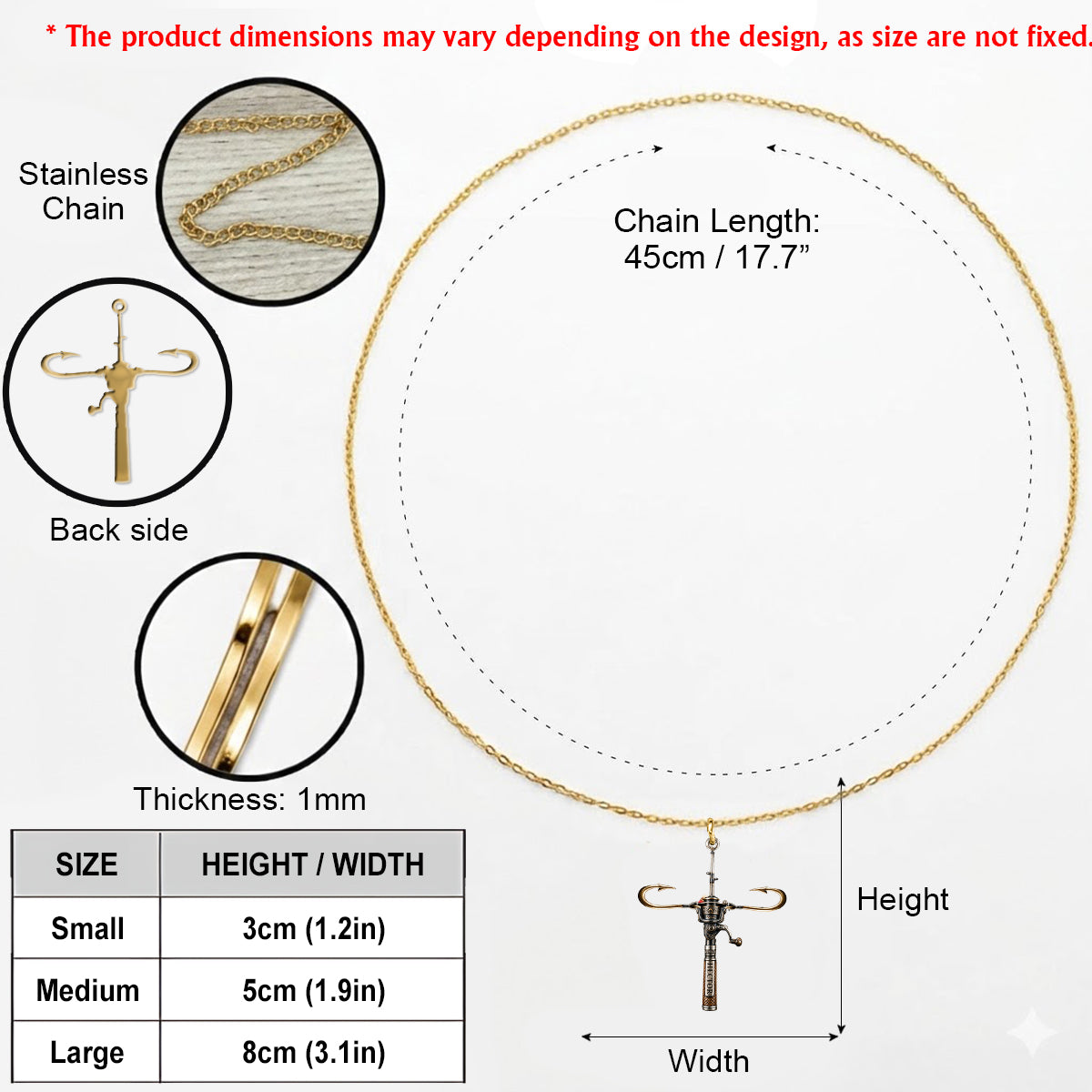 Love God Who Bless Us Fishes - Personalized Fishing Shaped Metal Pendant Necklace