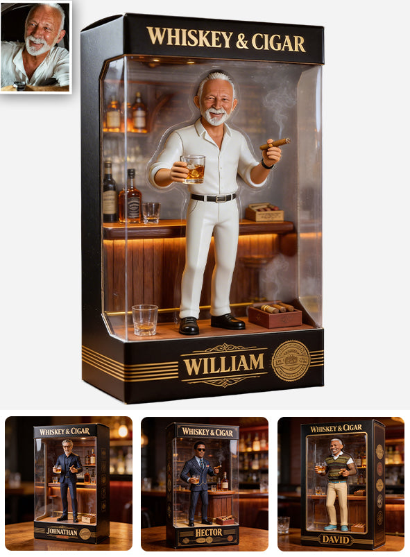 Whiskey And Cigar - Personalized Whisky Custom Shaped Acrylic Plaque