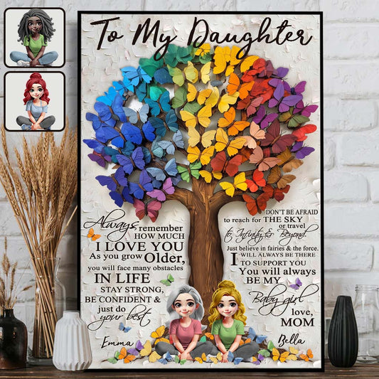 À ma fille - Toile et affiche personnalisées