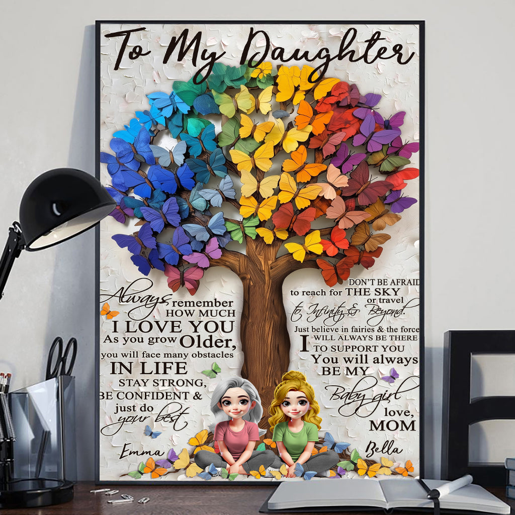 À ma fille - Toile et affiche personnalisées