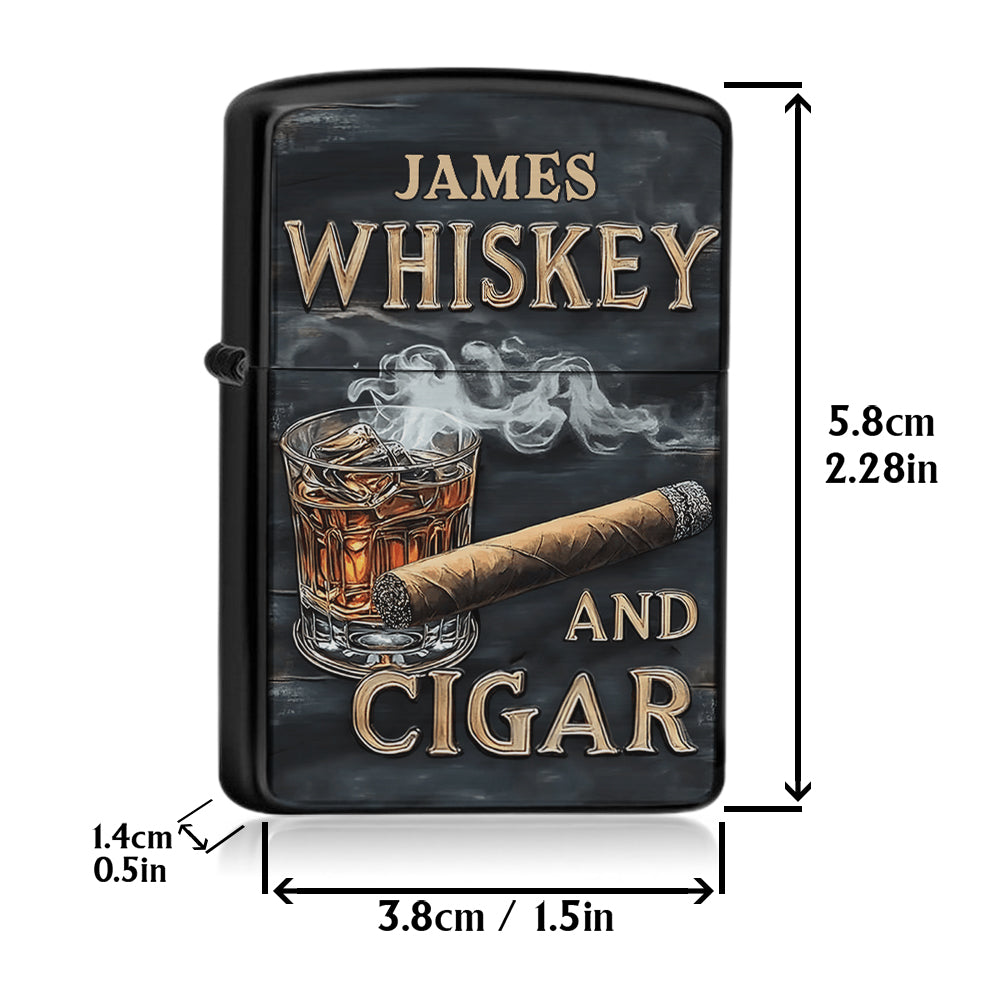 Briquet à whisky personnalisé Whiskey And Cigar -
