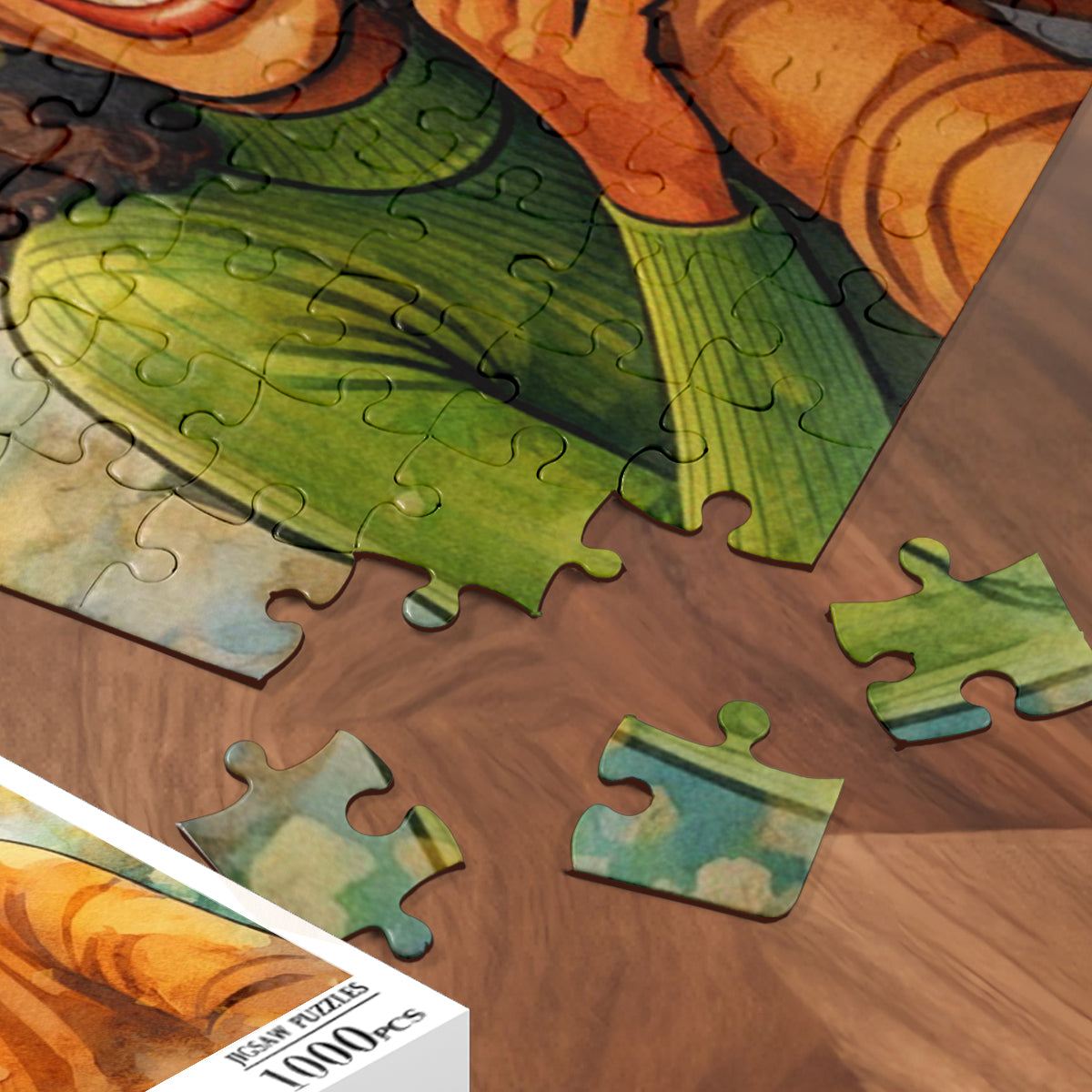 Puzzle personnalisé pour couple style caricature - Puzzle de couple