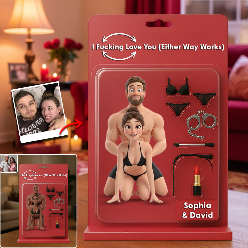 Couple de dessin animé - Plaque acrylique personnalisée pour couple.