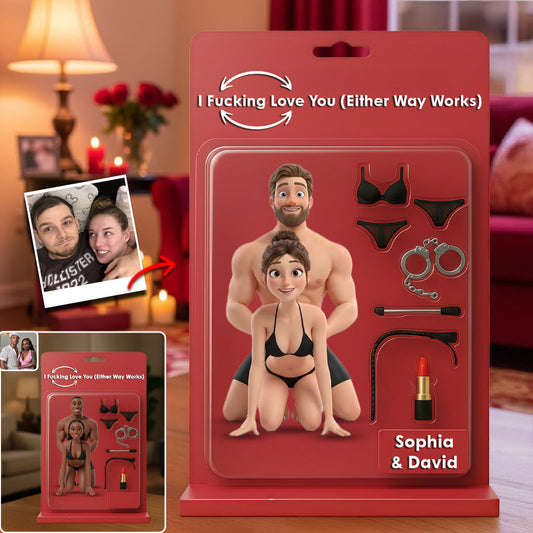 Couple de dessin animé - Plaque acrylique personnalisée pour couple.