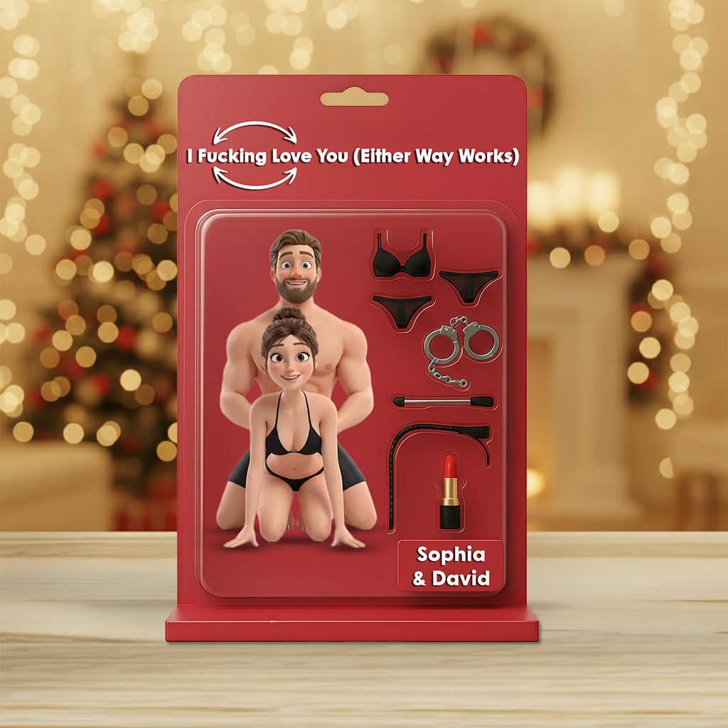 Couple de dessin animé - Plaque acrylique personnalisée pour couple.