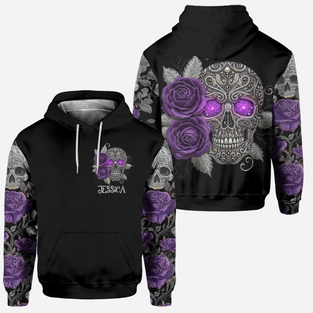 Skull And Roses - Sweat à capuche et legging personnalisés Skull And Roses