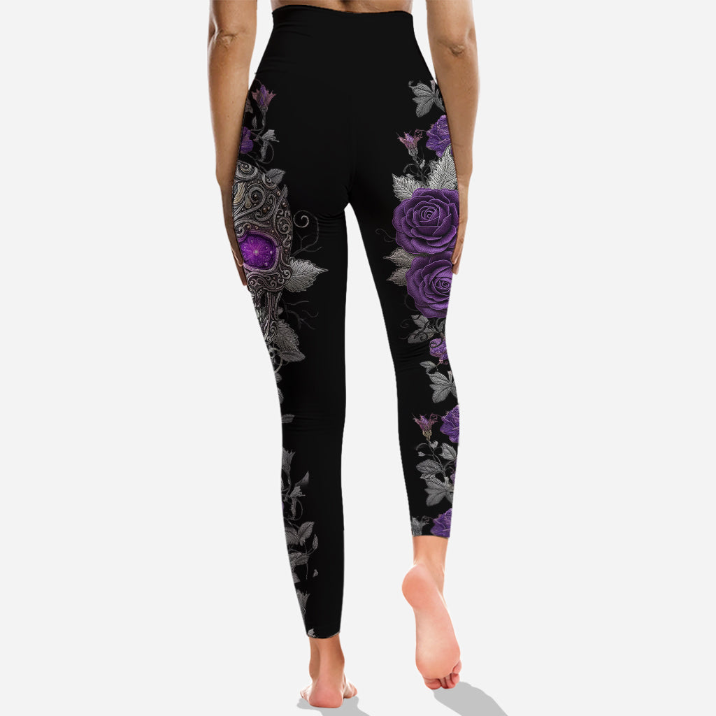 Skull And Roses - Sweat à capuche et legging personnalisés Skull And Roses