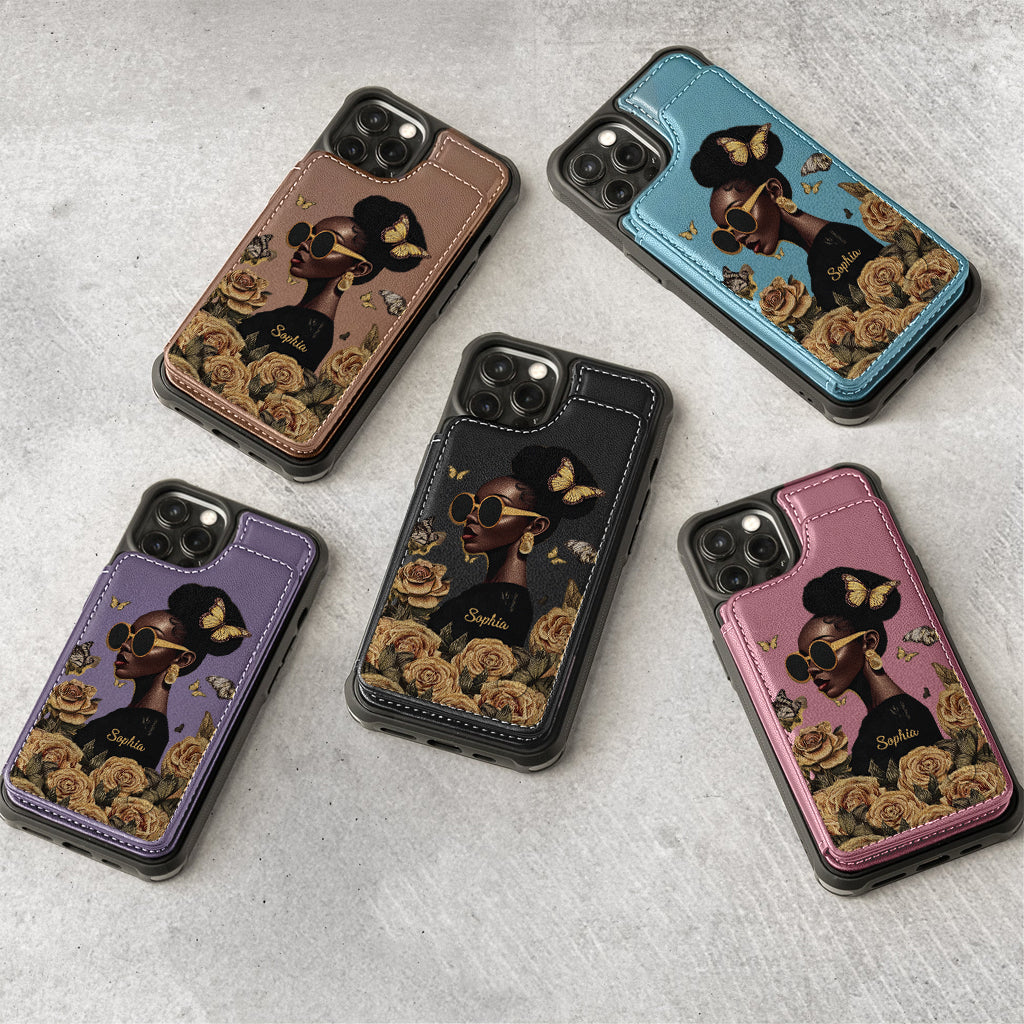 Empowered Beauty - Personalized African American Wallet Phone Case