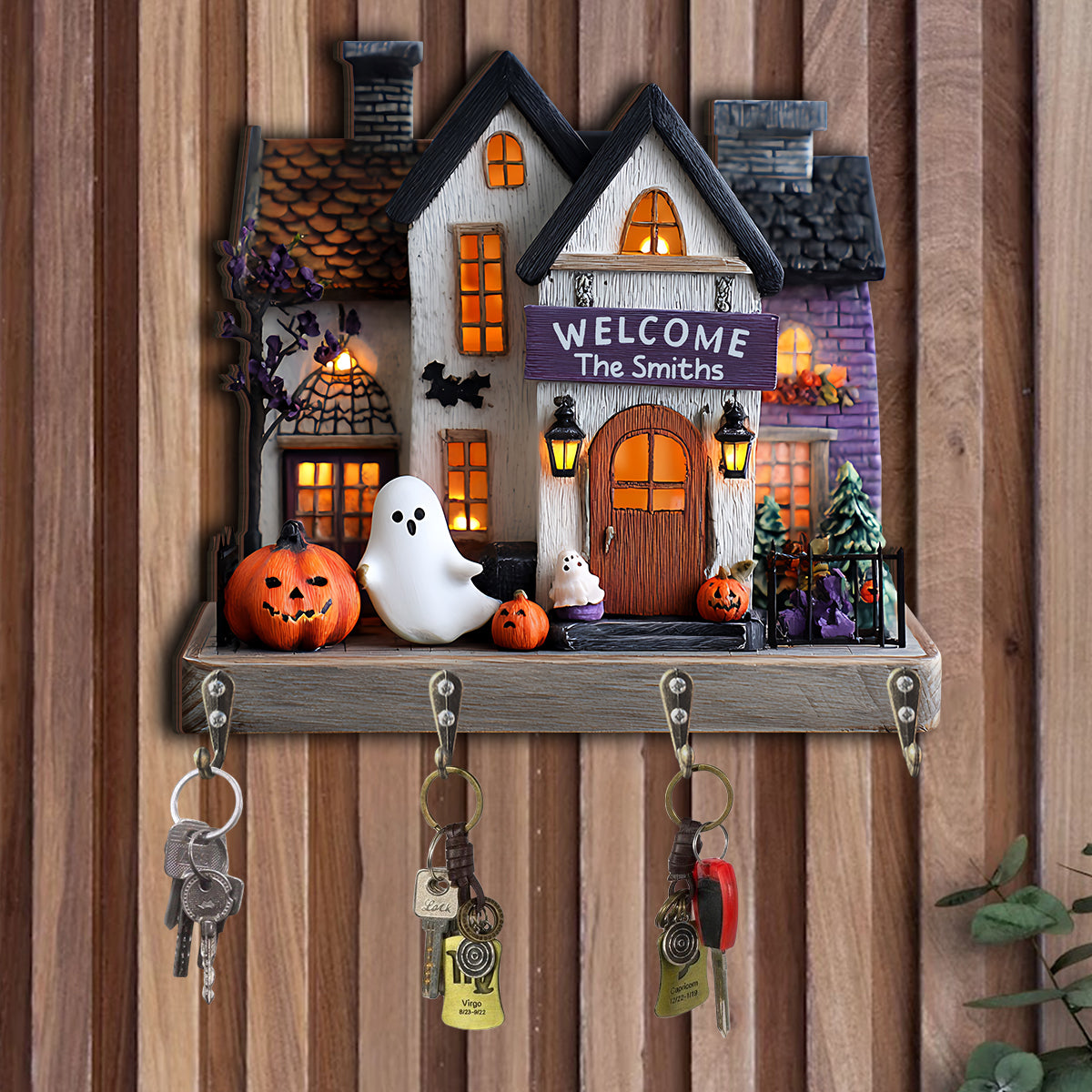 Porte-clés familial personnalisé Happy Family - Porte-clés sur mesure en forme de famille