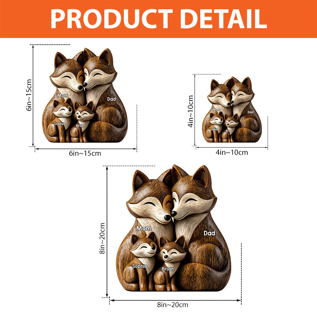 Papa Wolf - Personalized Father Custom Shaped Acrylic Plaque