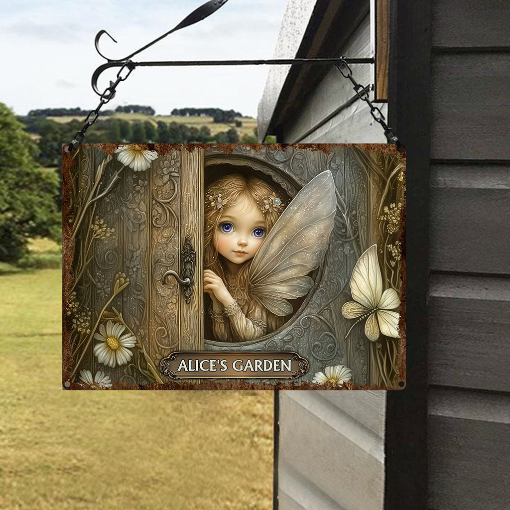 Welcome To My Garden - Personalized Gardening Rectangle Metal Sign