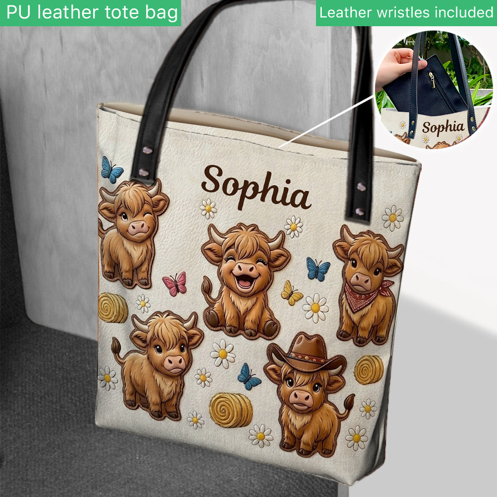Juste une fille qui aime les vaches des Highlands - Sac fourre-tout personnalisé