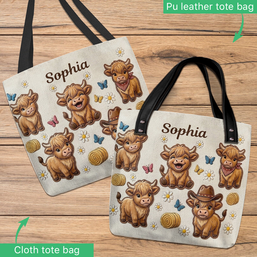 Juste une fille qui aime les vaches des Highlands - Sac fourre-tout personnalisé