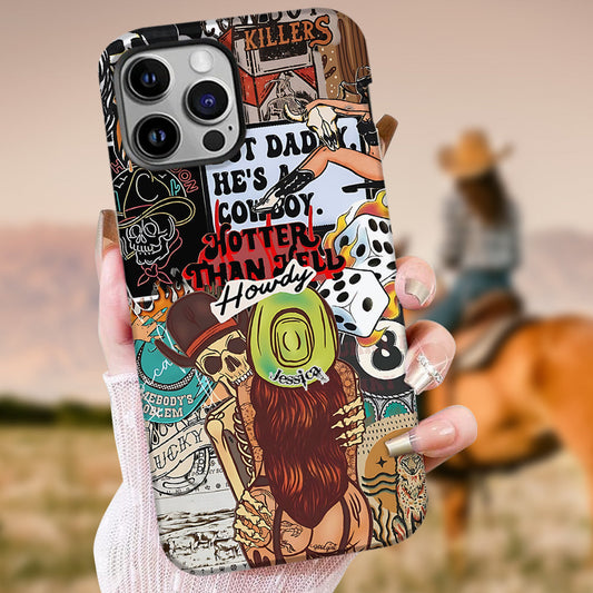 Howdy Cowgirl - Personalized Cowgirl Full Print Phone Case
