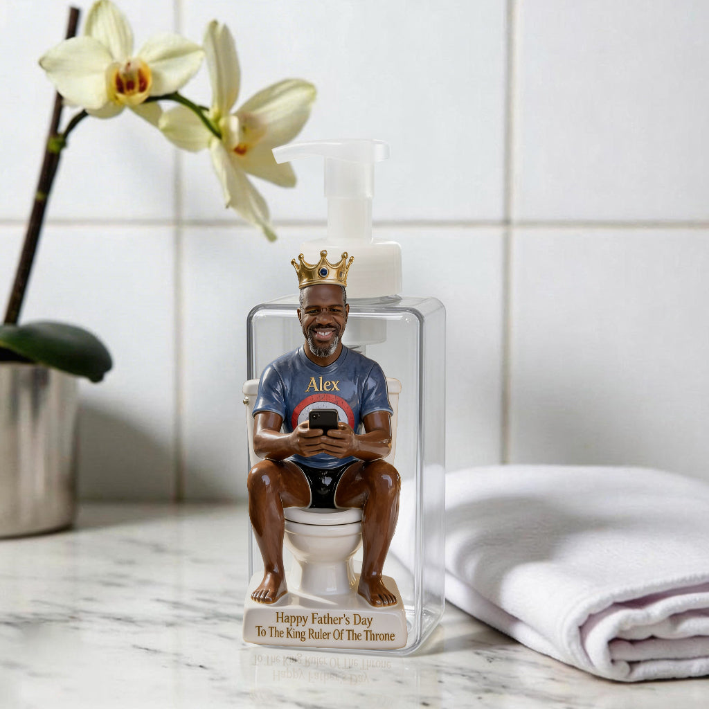 Roi du Trône - Distributeur de Savon Personnalisé pour Papa
