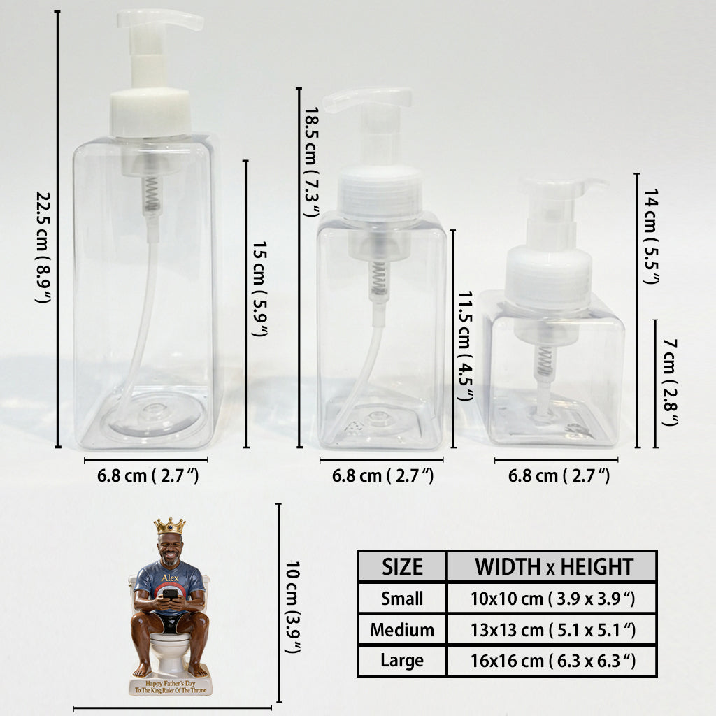 Roi du Trône - Distributeur de Savon Personnalisé pour Papa