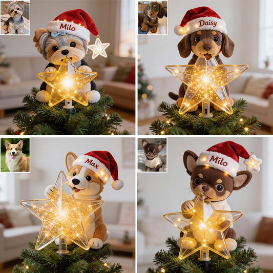 Dog Lover Christmas - Personalized Dog LED Light Tree Topper