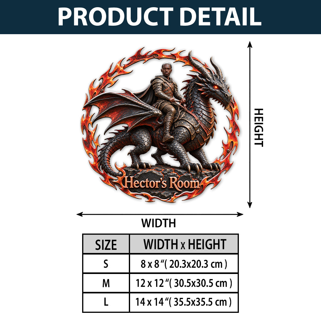 Fire Dragons - Personalized Dragon 3D Printed Cut Metal Sign