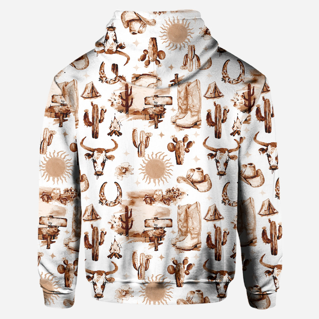 Cowgirl Spirit - Personalized Cowgirl Hoodie and Leggings