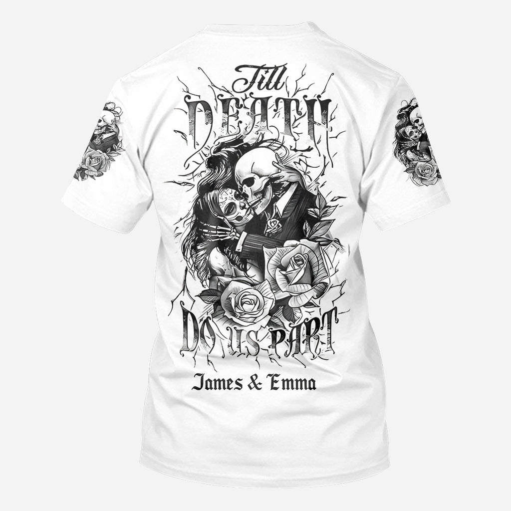 Jusqu'à ce que la mort nous sépare - T-shirt personnalisé pour couple
