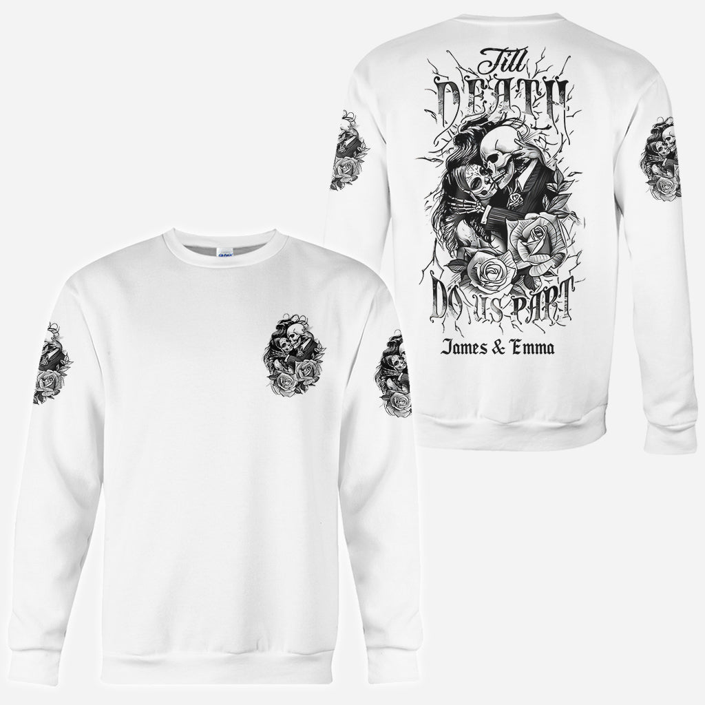 Jusqu'à ce que la mort nous sépare - T-shirt personnalisé pour couple