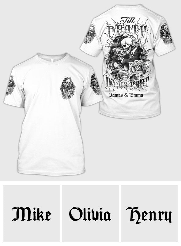 Jusqu'à ce que la mort nous sépare - T-shirt personnalisé pour couple