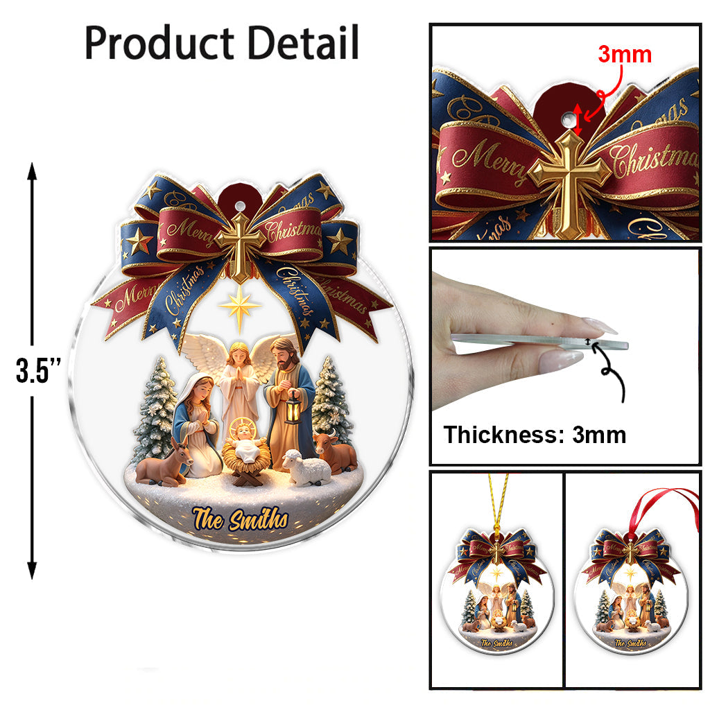 Crèche - Ornement chrétien personnalisé