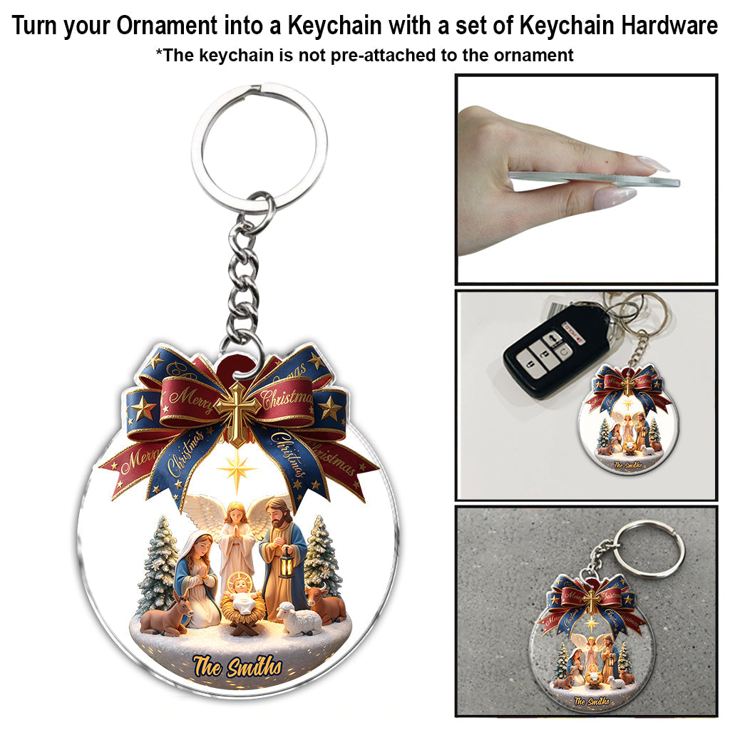 Crèche - Ornement chrétien personnalisé