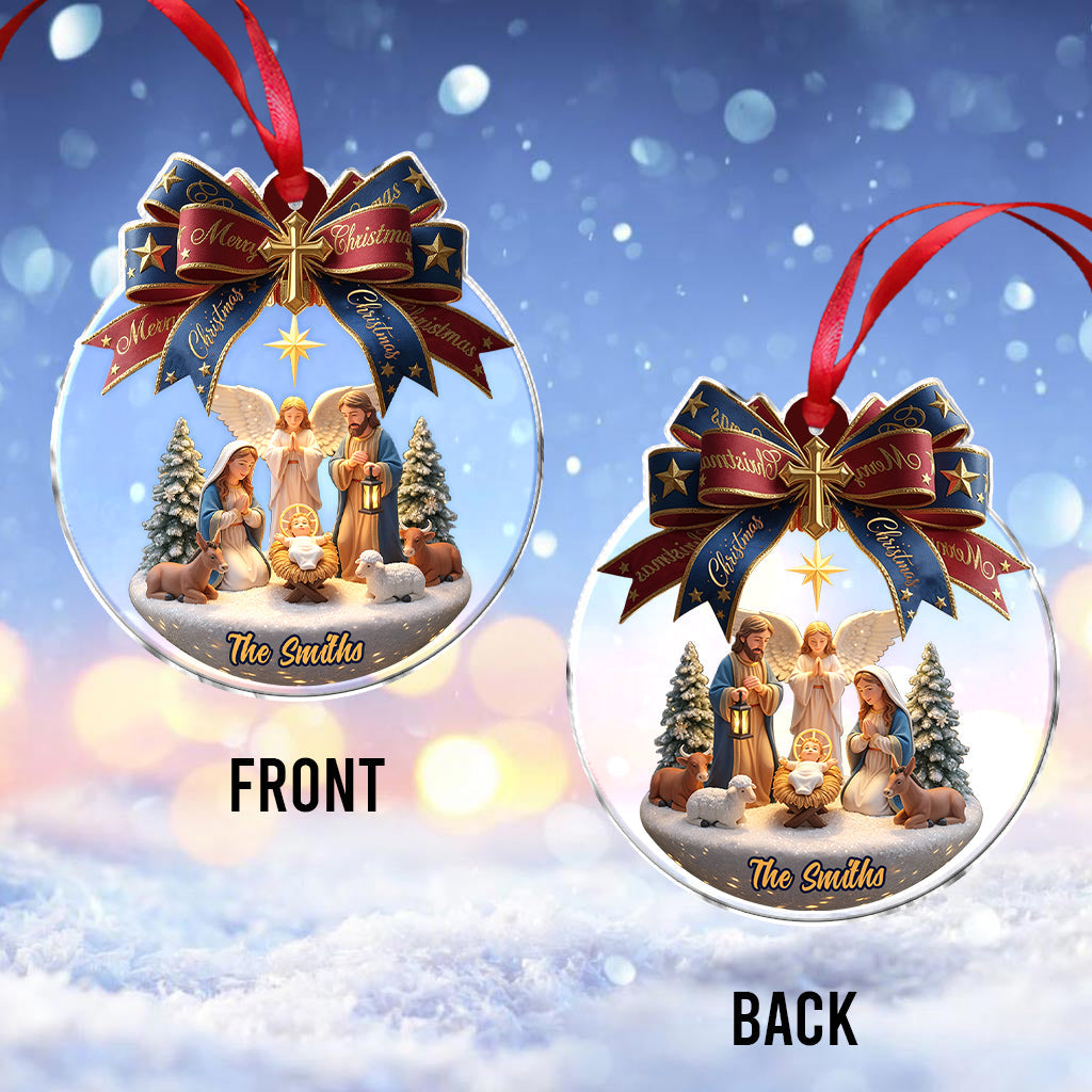 Crèche - Ornement chrétien personnalisé