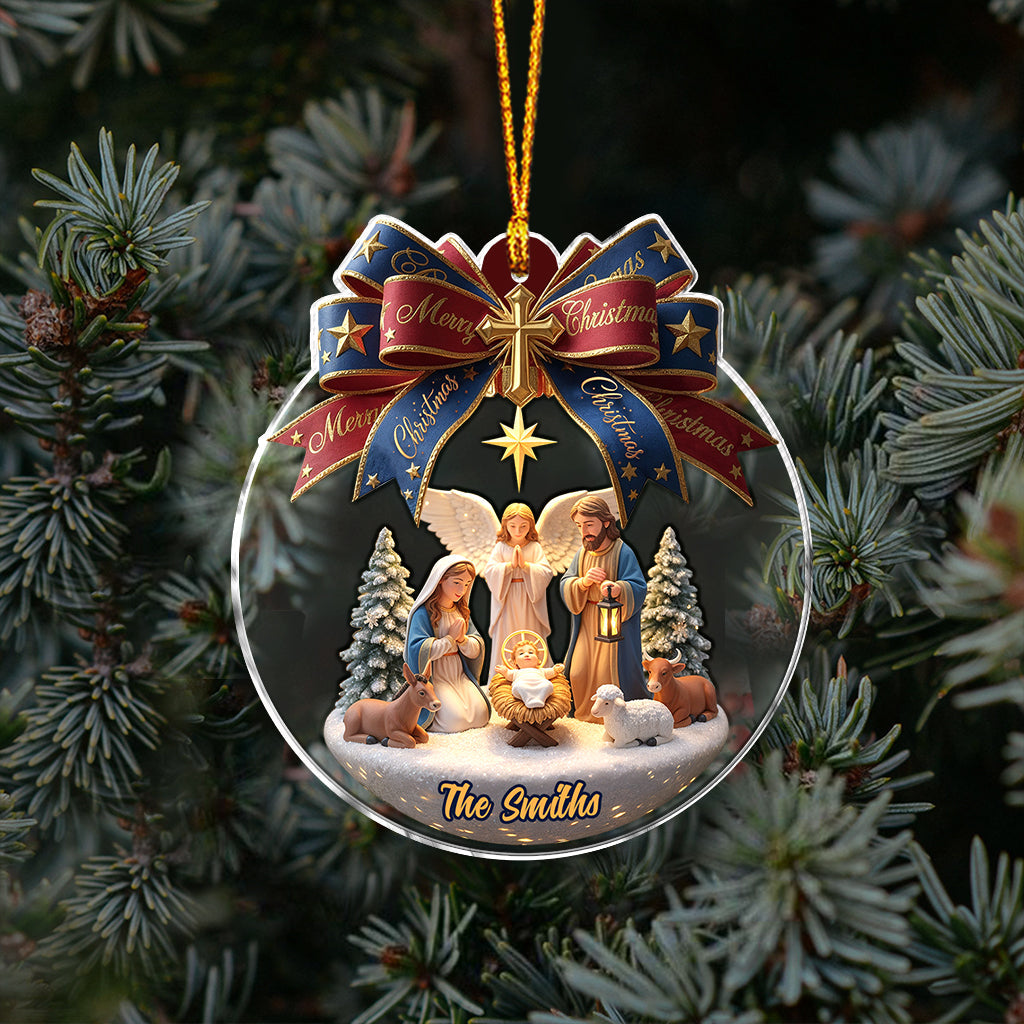 Crèche - Ornement chrétien personnalisé