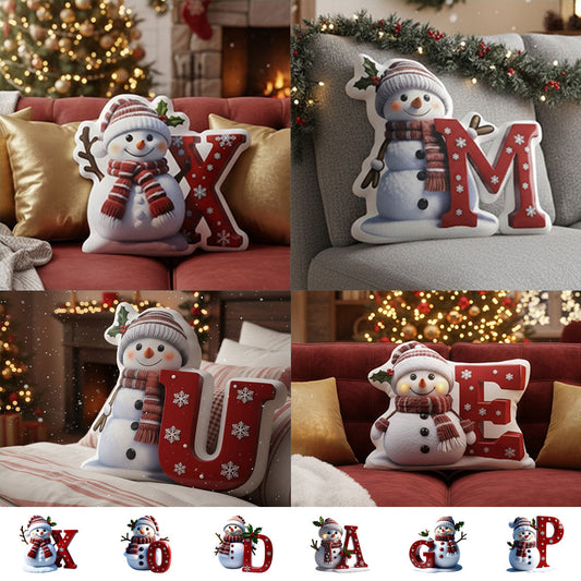 Joyeux Noël - Coussin familial personnalisé en fausse fourrure