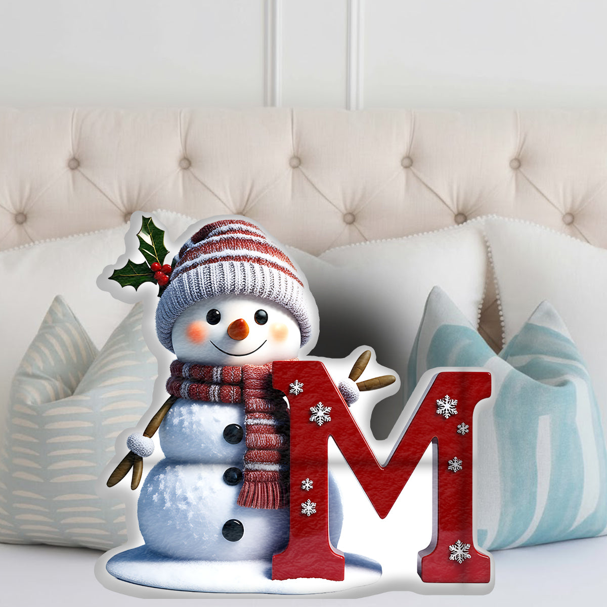Merry Christmas - Personalized Family Faux Fur Shaped Pillow