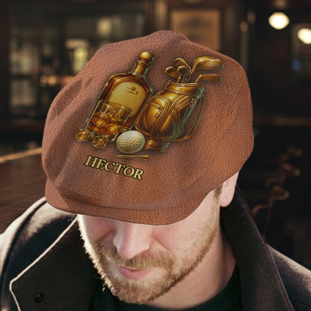 Casquette gavroche personnalisée Golf & Whiskey