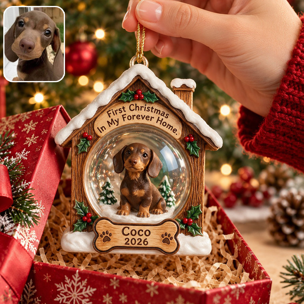Maison Éternelle - Ornement 3D Personnalisé pour Chien