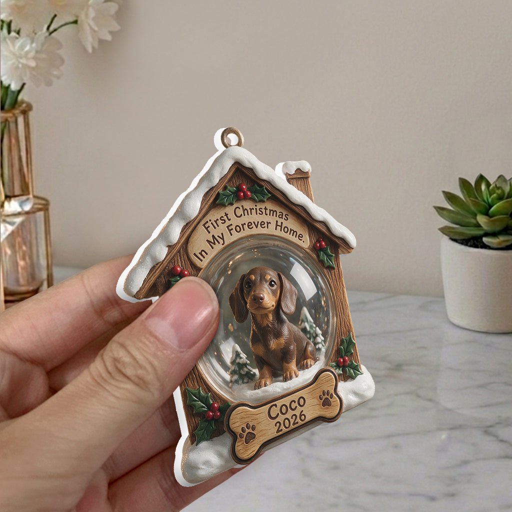 Maison Éternelle - Ornement 3D Personnalisé pour Chien
