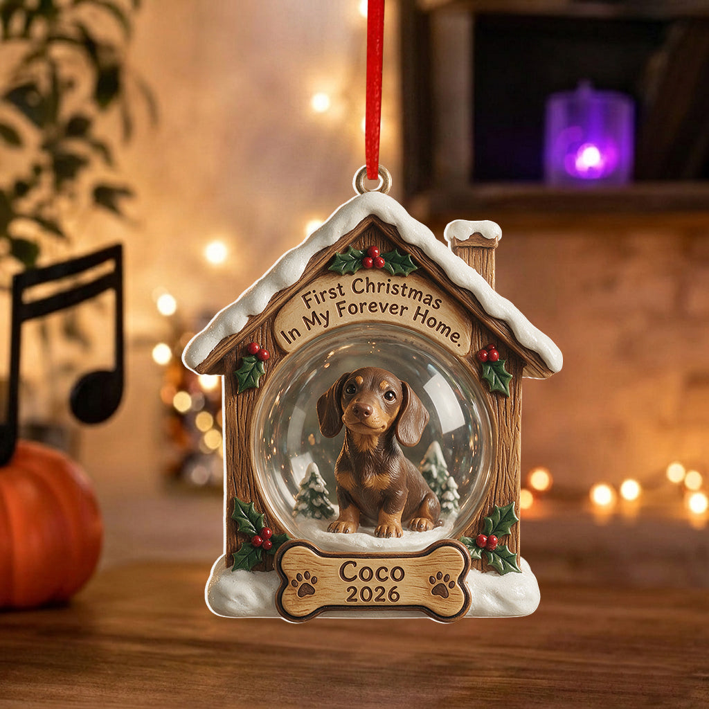 Maison Éternelle - Ornement 3D Personnalisé pour Chien