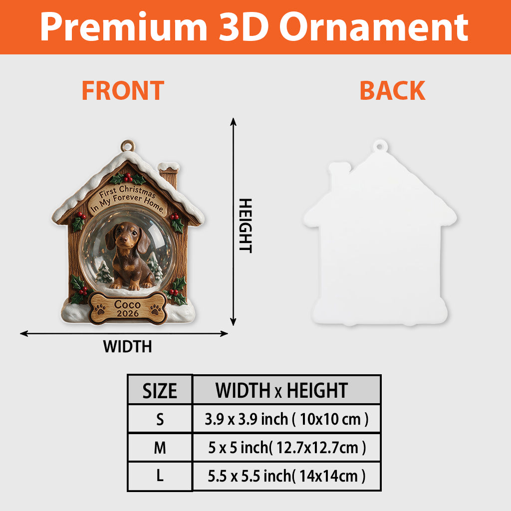 Maison Éternelle - Ornement 3D Personnalisé pour Chien