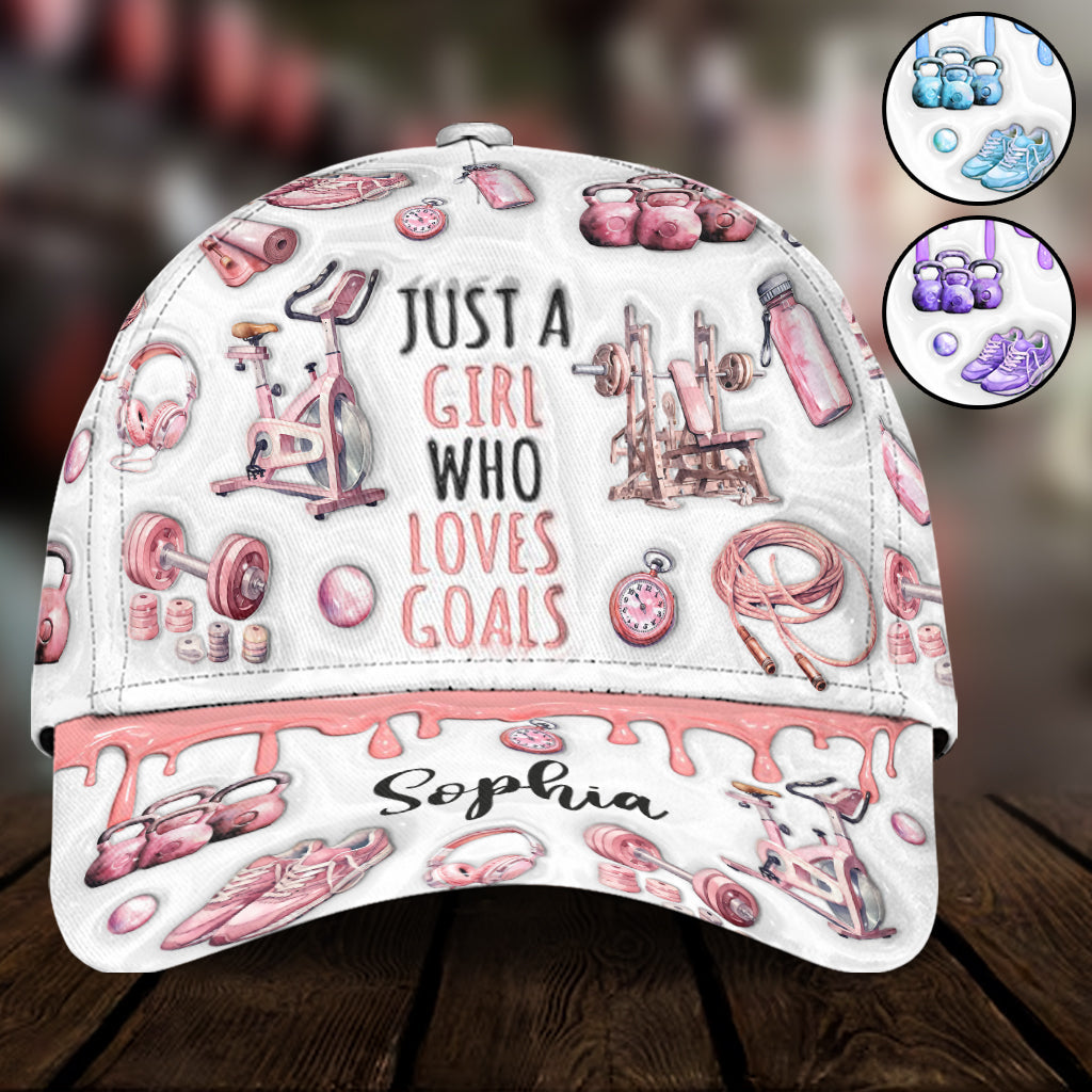 Juste une fille avec des objectifs - Casquette de fitness classique personnalisée