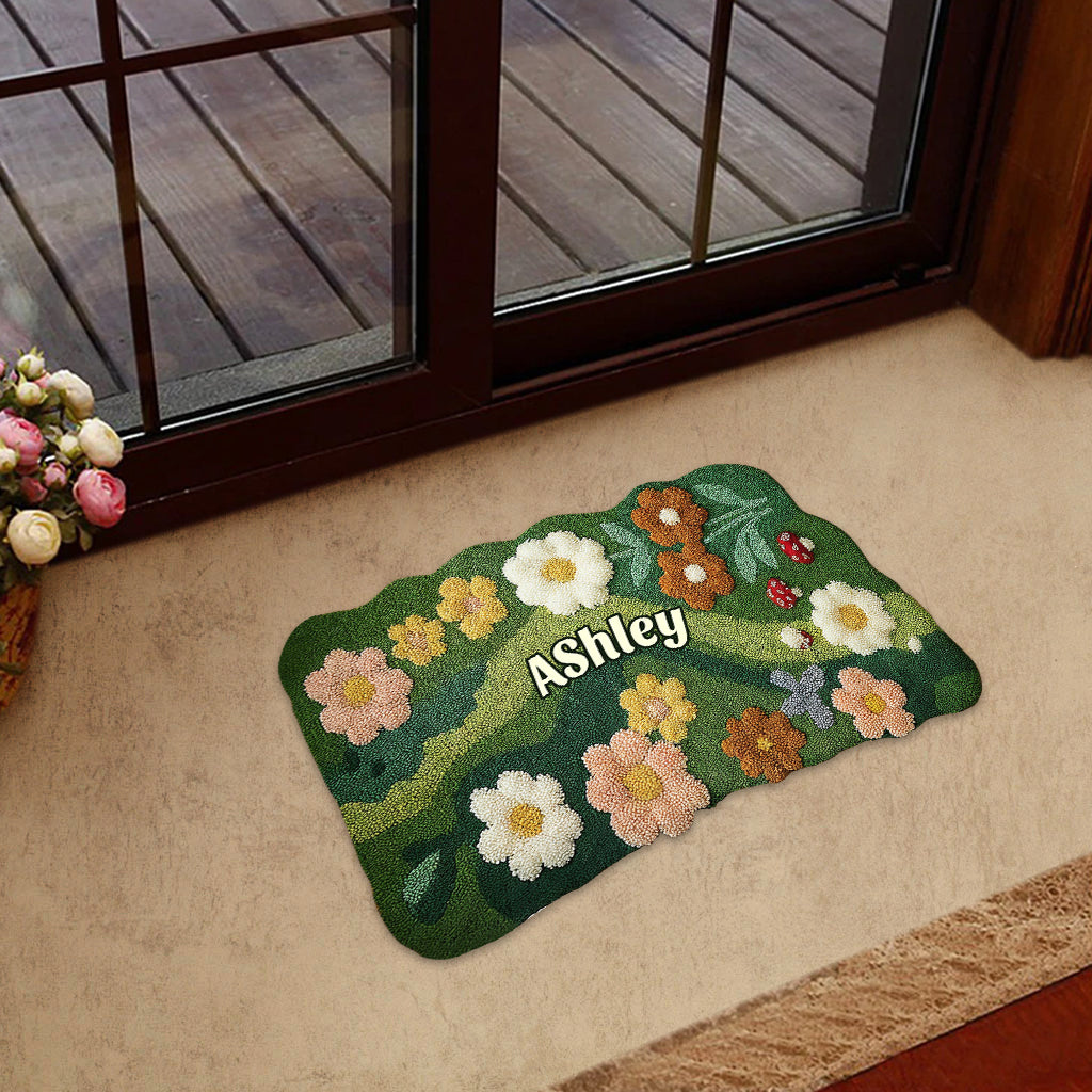 Love Garden - Paillasson/Tapis de porte personnalisé en forme de jardinage