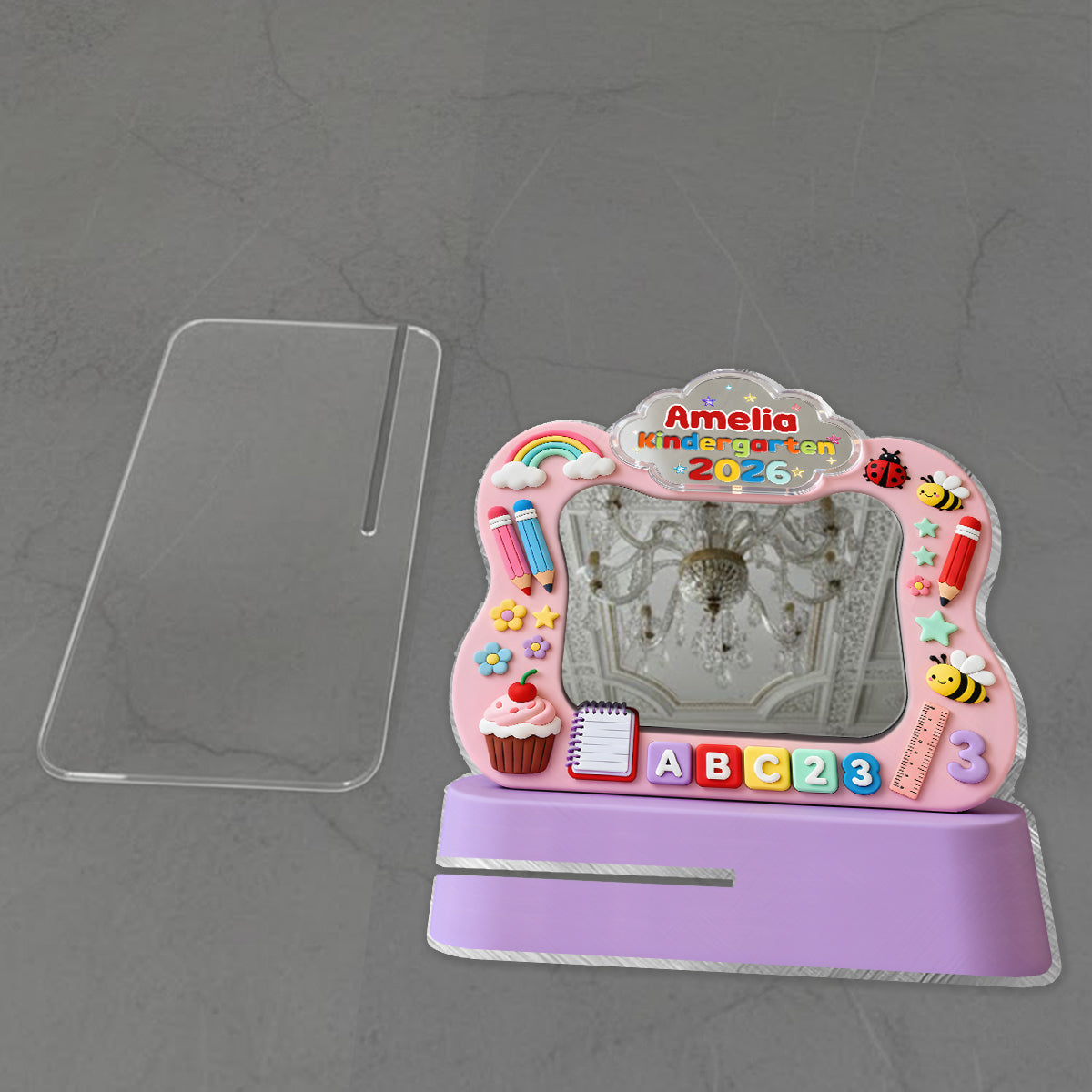 Miroir de bureau personnalisé pour enfant – Rentrée scolaire