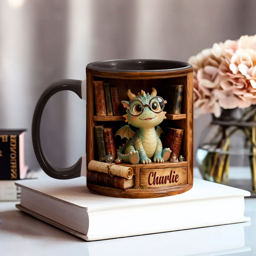 Dans un monde de rats de bibliothèque, soyez un dragon des livres ! – Mug personnalisé à motif livre