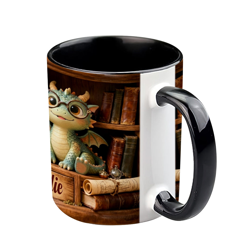 Dans un monde de rats de bibliothèque, soyez un dragon des livres ! – Mug personnalisé à motif livre