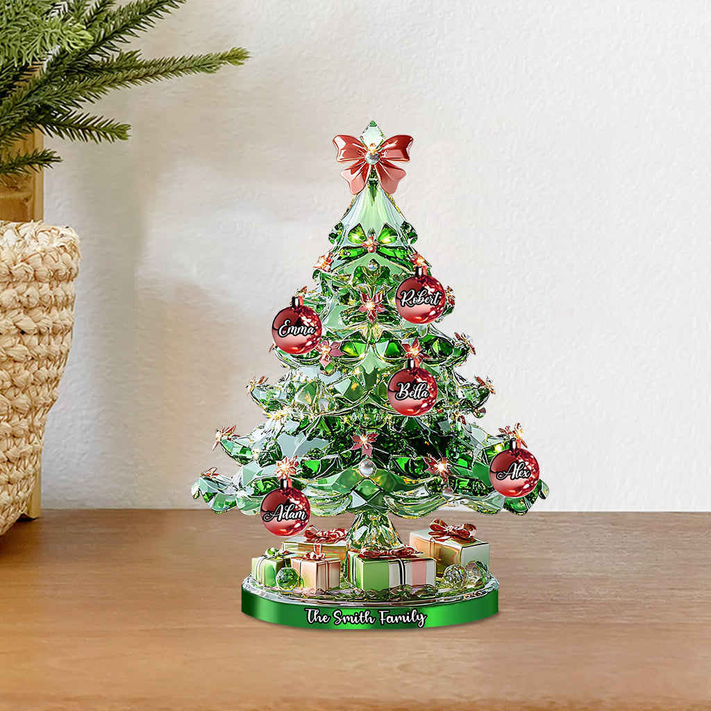 Joyeux Noël - Plaque acrylique personnalisée pour la famille