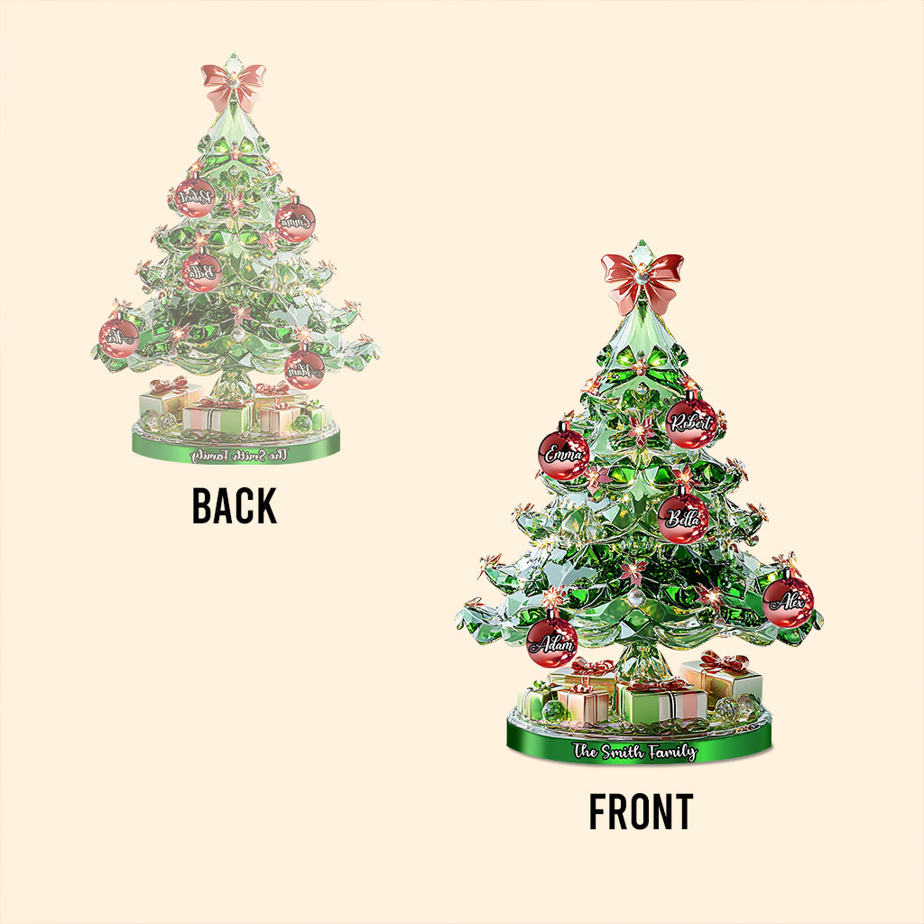 Joyeux Noël - Plaque acrylique personnalisée pour la famille