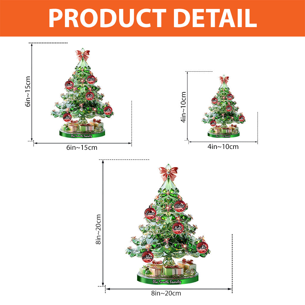 Joyeux Noël - Plaque acrylique personnalisée pour la famille