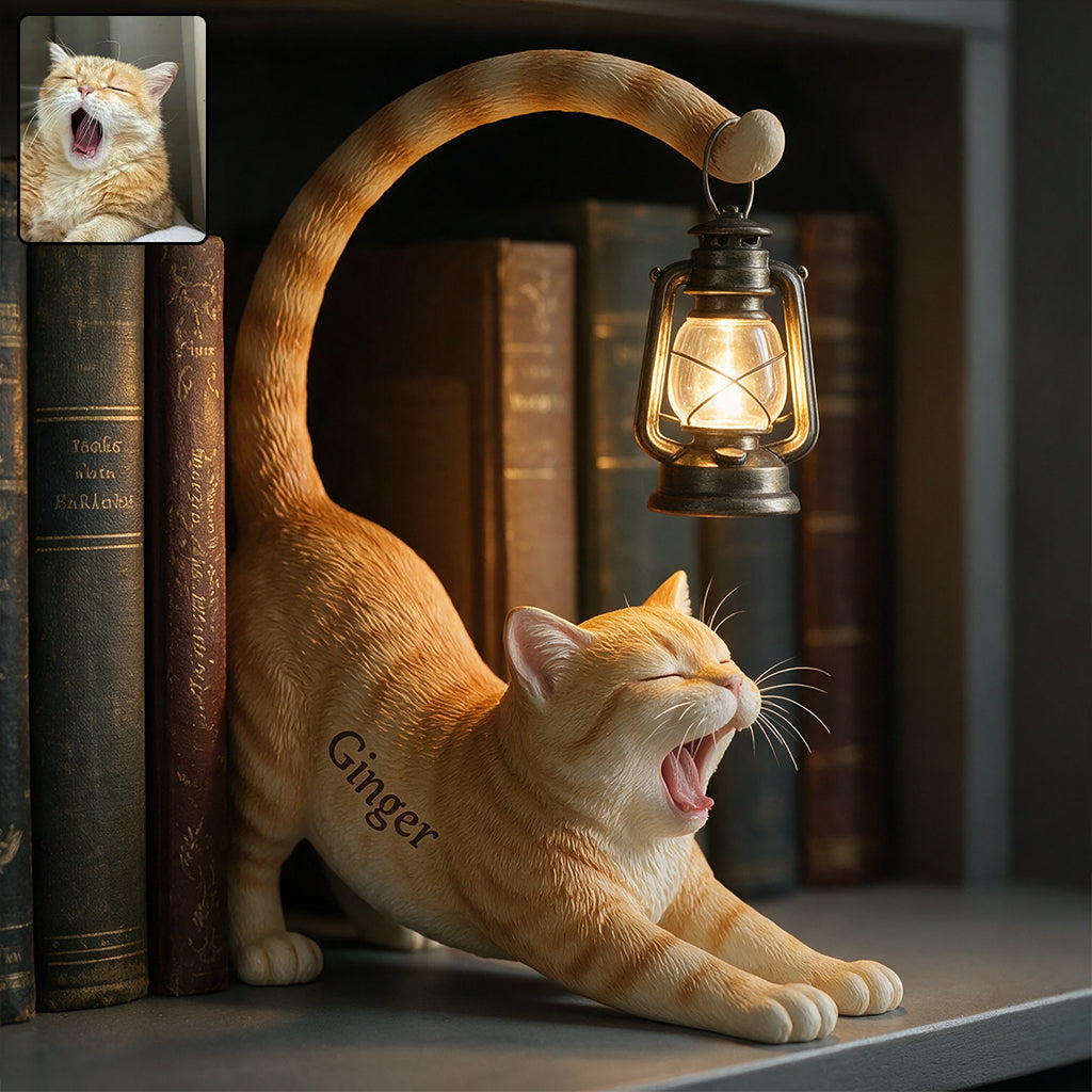 Ma Petite Lumière - Lampe de Bibliothèque Personnalisée pour Chat