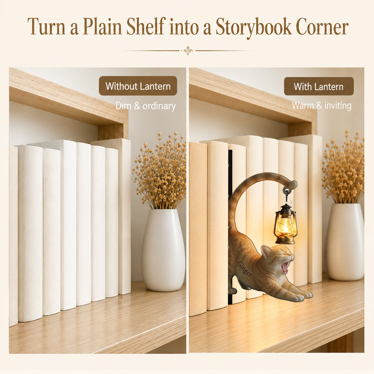 Ma Petite Lumière - Lampe de Bibliothèque Personnalisée pour Chat