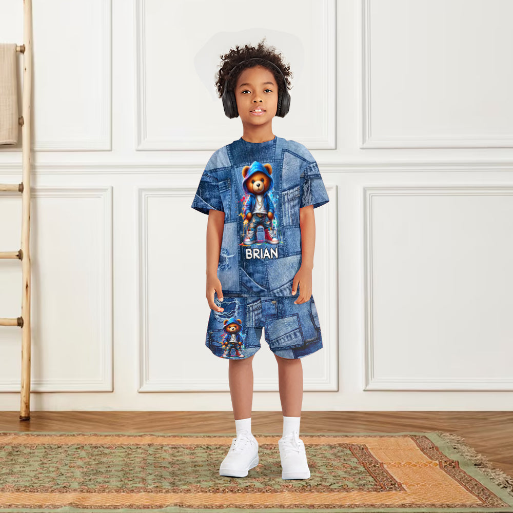 Cool Bear - Personalized Kid T-shirt & Shorts