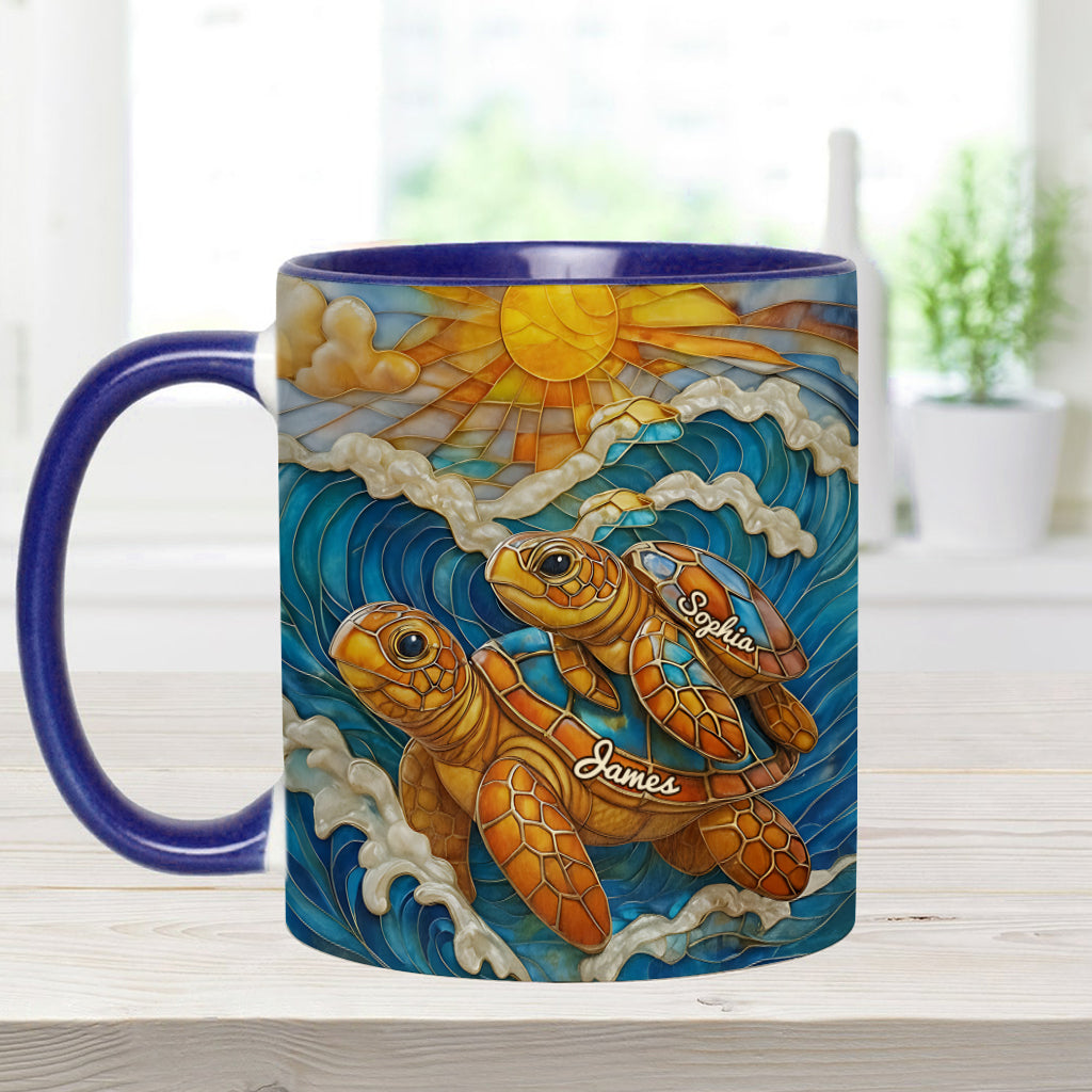 Mug personnalisé Turtle Beach Lover - Motif tortue