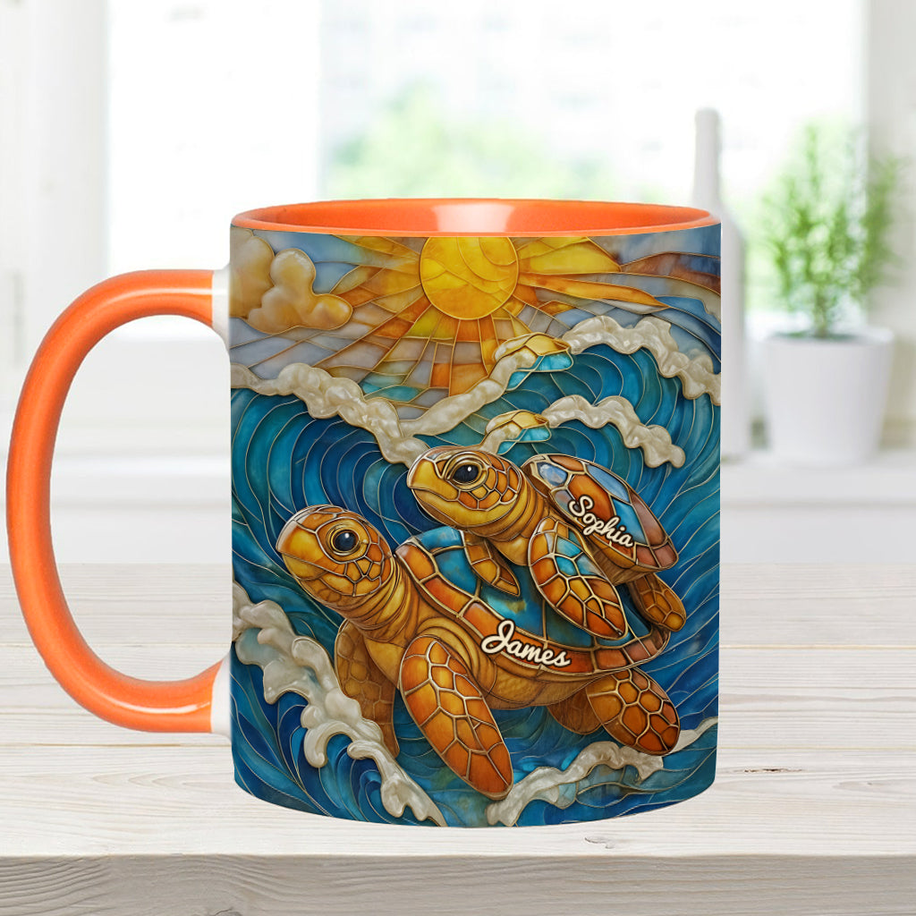Mug personnalisé Turtle Beach Lover - Motif tortue